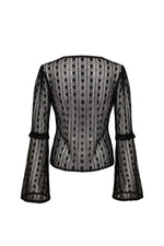 Black Lace Rhianne Top by Hell Bunny