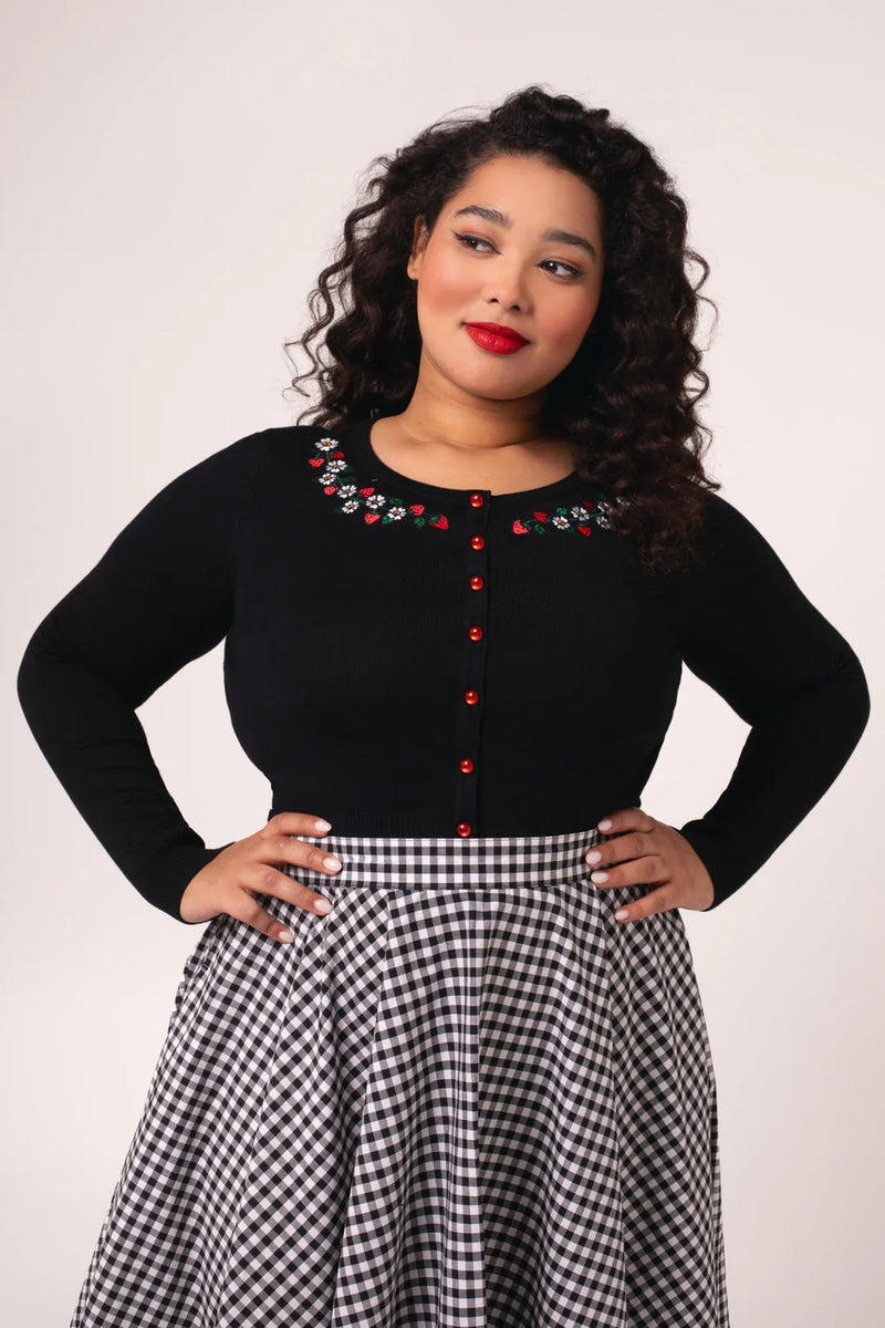 Strawberry Francoise Cardigan by Hell Bunny – Modern Millie