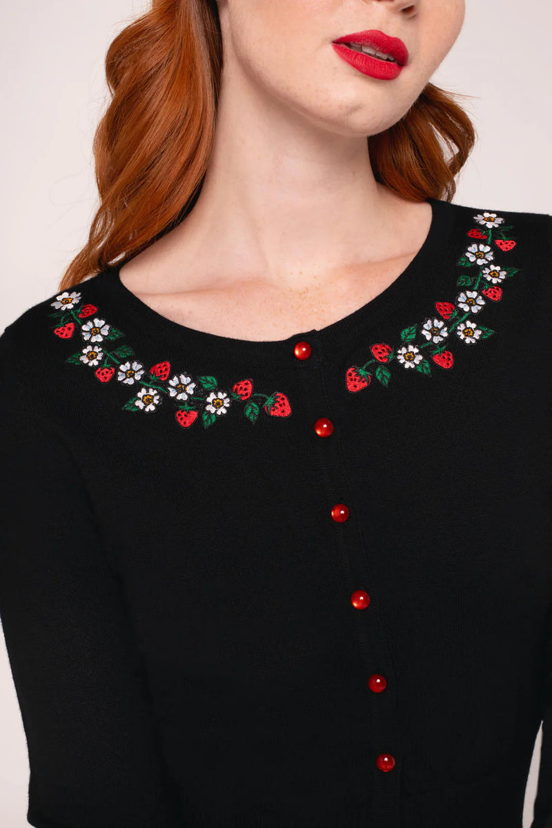 Strawberry Francoise Cardigan by Hell Bunny – Modern Millie