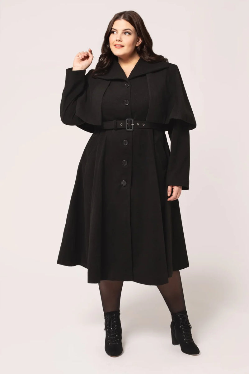 Ingrid Coat in Black by Hell Bunny