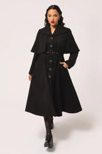 Ingrid Coat in Black by Hell Bunny