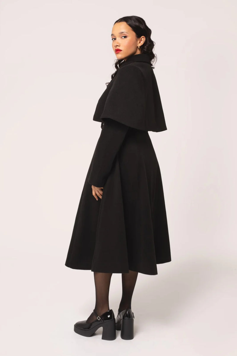 Ingrid Coat in Black by Hell Bunny