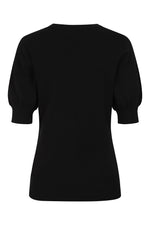 Black Short Sleeve Sweater by Banned