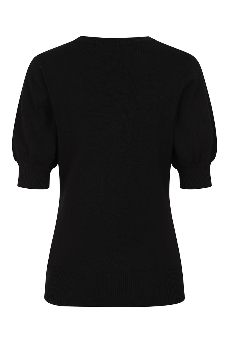 Black Short Sleeve Sweater by Banned