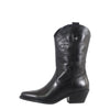 Black Leather Racketeer Cowboy Boots by Chelsea Crew