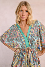 Paisley Silky Caftan Dress by Molly Bracken