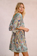 Paisley Silky Caftan Dress by Molly Bracken