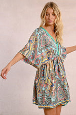 Paisley Silky Caftan Dress by Molly Bracken