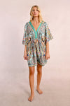 Paisley Silky Caftan Dress by Molly Bracken