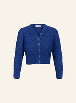 Blue Basket Knitted Leah Cardigan by Palava
