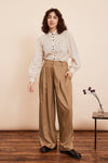 Mabel Wide Leg Pants in Toasted Marshmallow by Emily and Fin