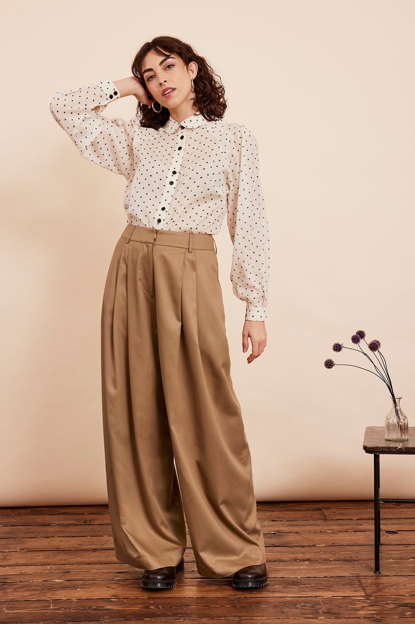 【BAON】Mabon Wrinkle Cool Wide Pants Women's Lynsu Wide Leg Pants | Peachy Pink UPF 50+