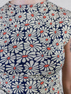 Ruched Top in Matisse Navy Floral by Mata Traders