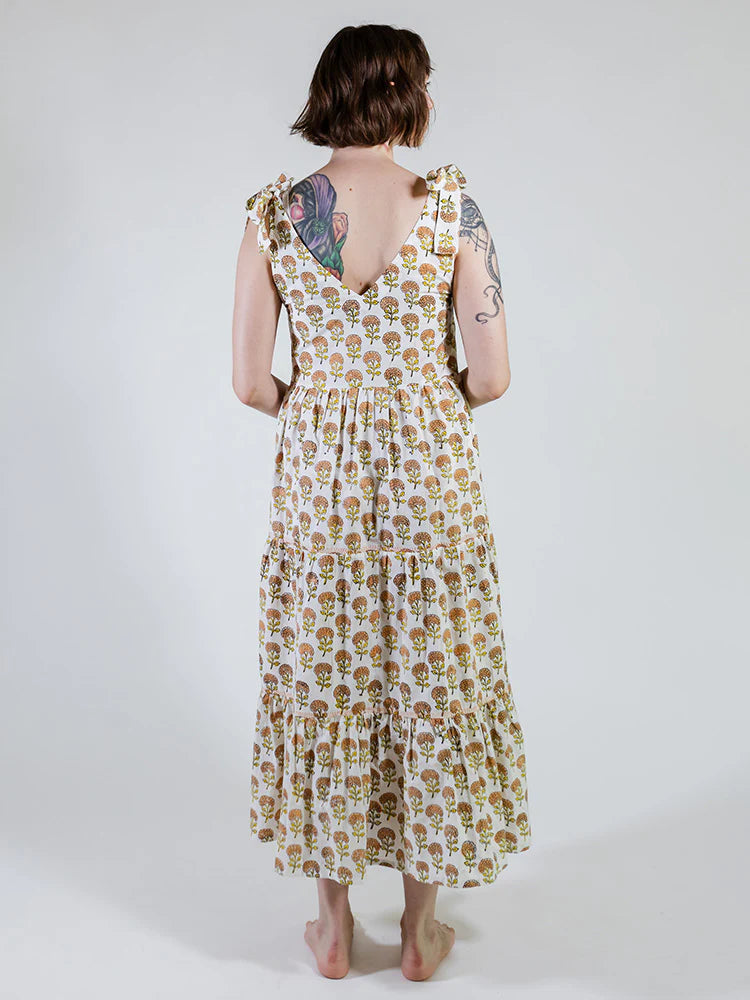 Marigold Lorelei Tiered Midi Dress by Mata Traders