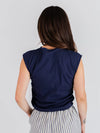 Ruched Top in Navy  by Mata Traders