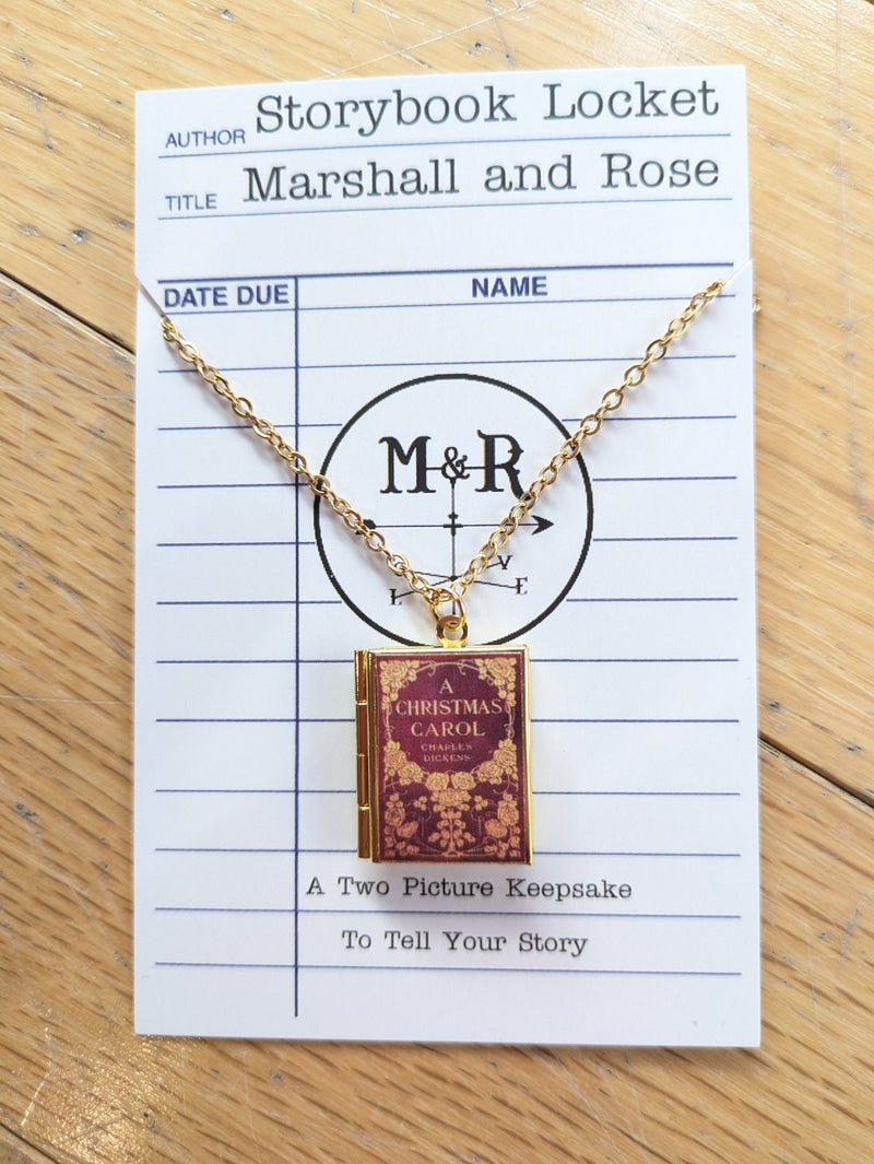 A Christmas Carol Book Locket Necklace by Marshall and Rose