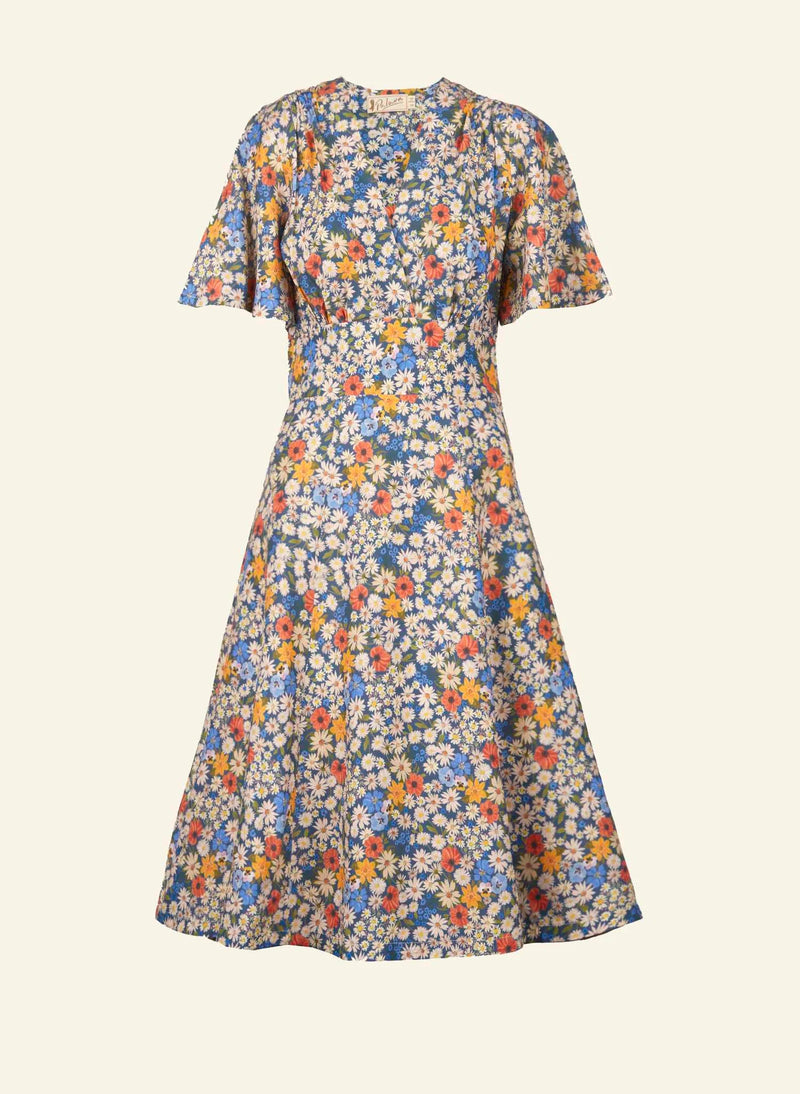 Blue Ditsy Daisies Rita Dress by Palava – Modern Millie