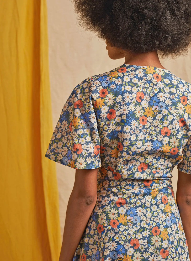 Blue Ditsy Daisies Rita Dress by Palava – Modern Millie
