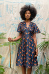 Navy Prawn Cocktail Rita Dress by Palava