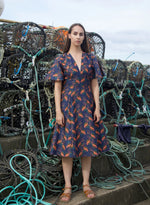 Navy Prawn Cocktail Rita Dress by Palava