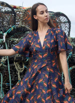 Navy Prawn Cocktail Rita Dress by Palava