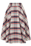 Navy Spring Plaid Cary Circle Skirt by Banned