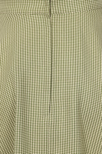 Olive Houndstooth Didi Circle Skirt by Banned