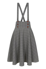 Pinafore Circle Skirt in Navy Plaid by Banned