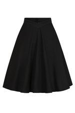Baxter High Waisted Full Skirt in Black by Banned