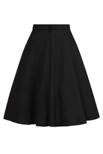 Baxter High Waisted Full Skirt in Black by Banned
