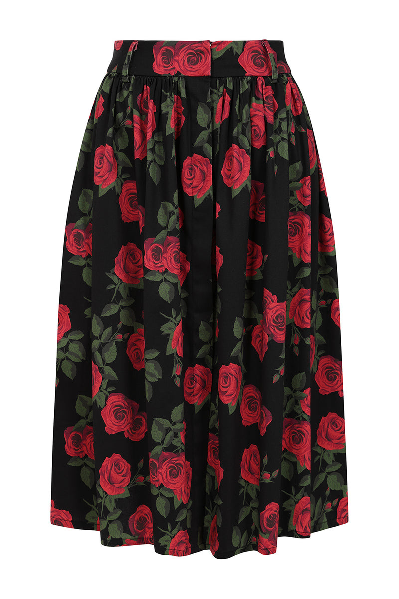 Roses Pleated Skirt by Banned