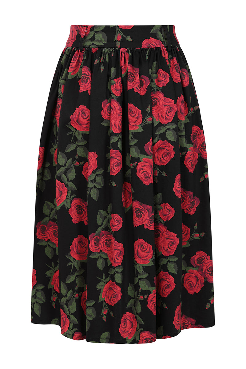 Roses Pleated Skirt by Banned