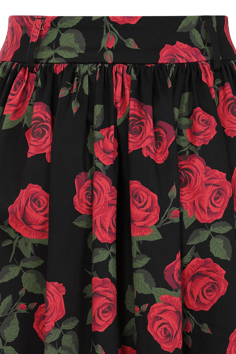 Roses Pleated Skirt by Banned