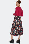 Midi Skirt in Valentines Kitties and Puppies by Voodoo Vixen