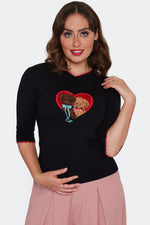 Puppy Love Sweater in Black by Voodoo Vixen