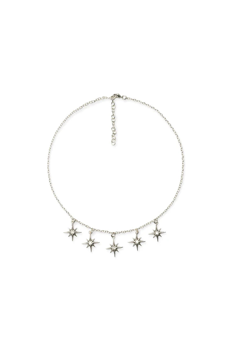 Silver Starburst Necklace by Splendette