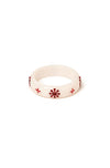 White Snowflake Midi Bangle Bracelet by Splendette in Multiple Sizes