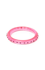 Pink Key to My Heart Narrow Bangle Bracelet by Splendette