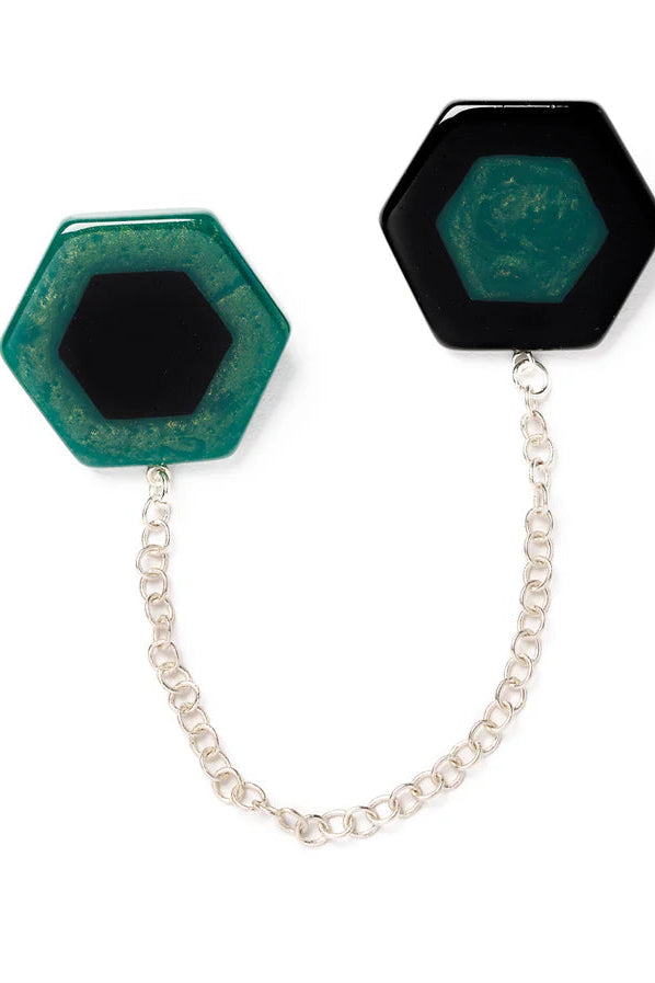 Jadeite Double Brooch by Splendette
