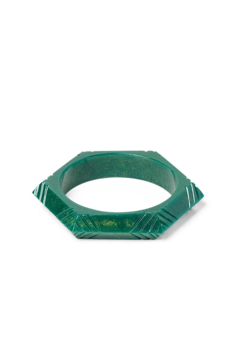 Midi Jadeite Bangle Bracelet by Splendette