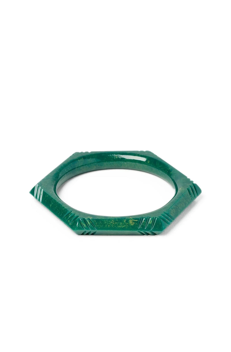 Narrow Jadeite Bangle Bracelet by Splendette