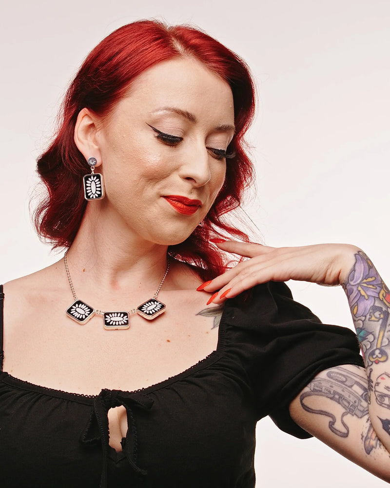 Rebel Black Earrings by Splendette
