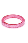 Pale Pink Glitter Bangle Bracelet by Splendette