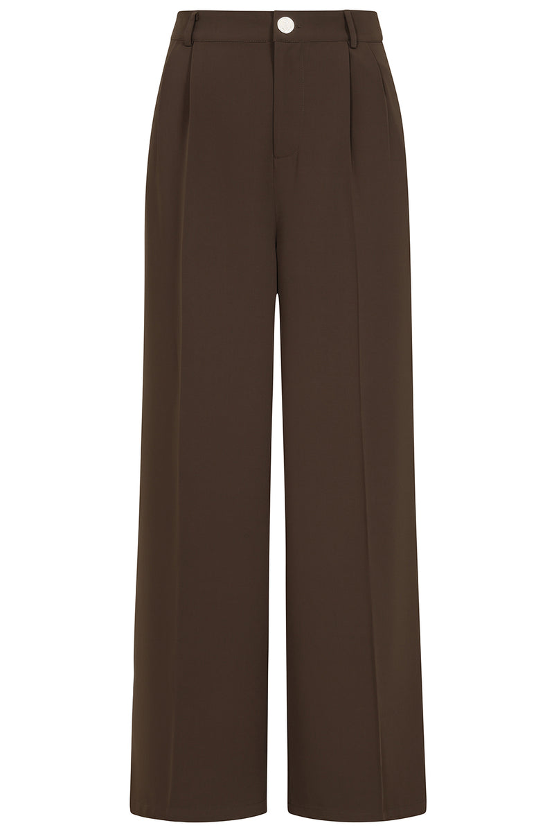 Brown Hazel Wide Pants by Banned