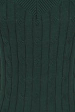 Dark Green Cable Knit Sweater Vest by Banned