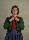 Green Owl Embroidered and Jacquard Vera Cardigan by Palava