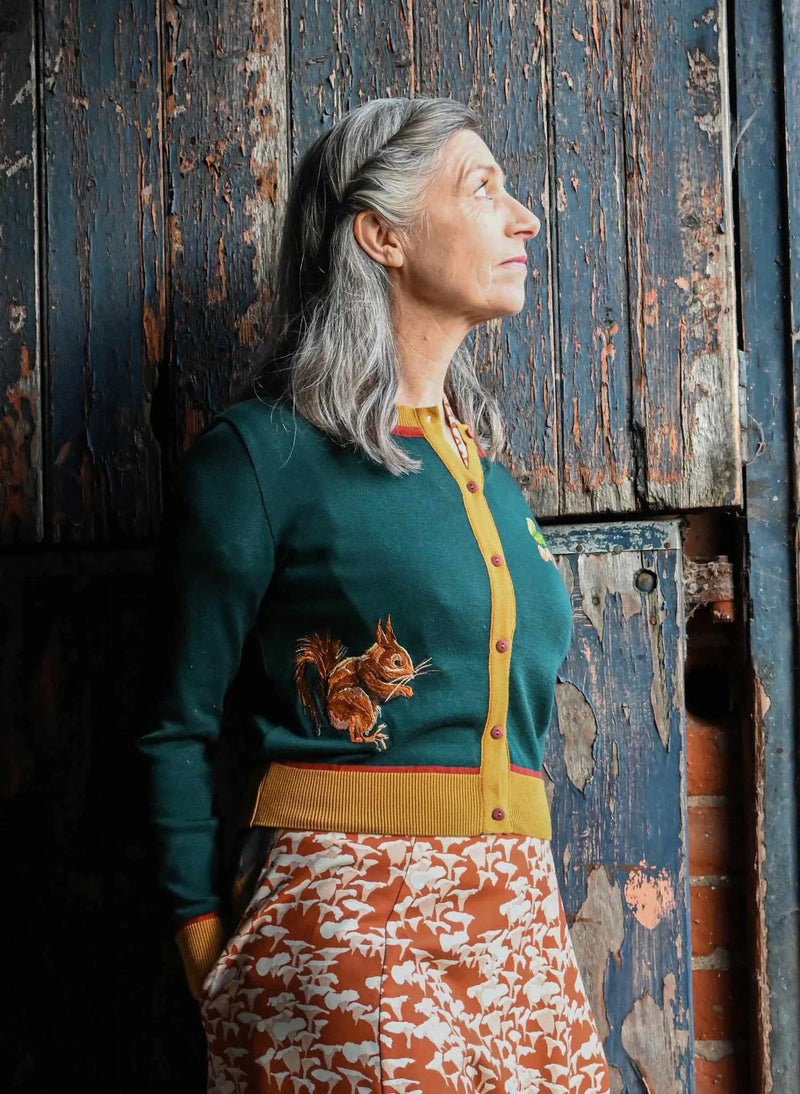 Teal Squirrel Vera Cardigan by Palava