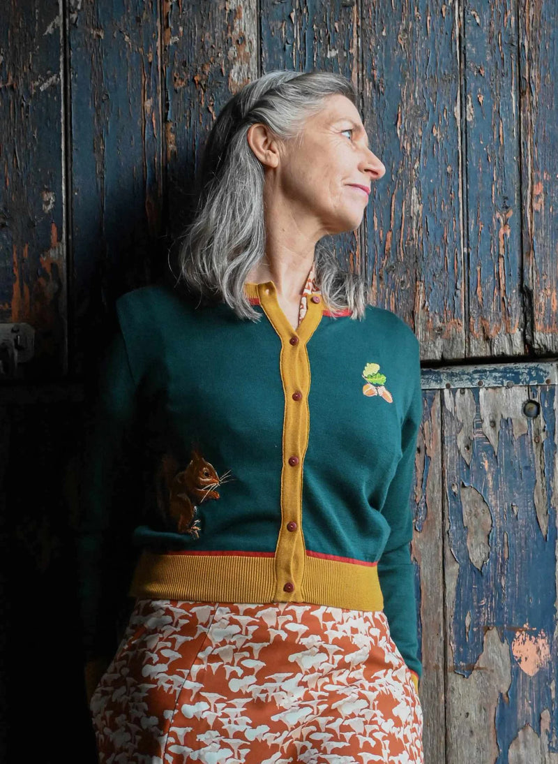 Teal Squirrel Vera Cardigan by Palava