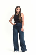 Petite 29" Pull On Tummy Control Wide Leg Jeans by 1822 Denim