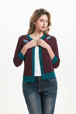 The Beet Goes On Embroidered Leslie Cardigan by Miss Lulo